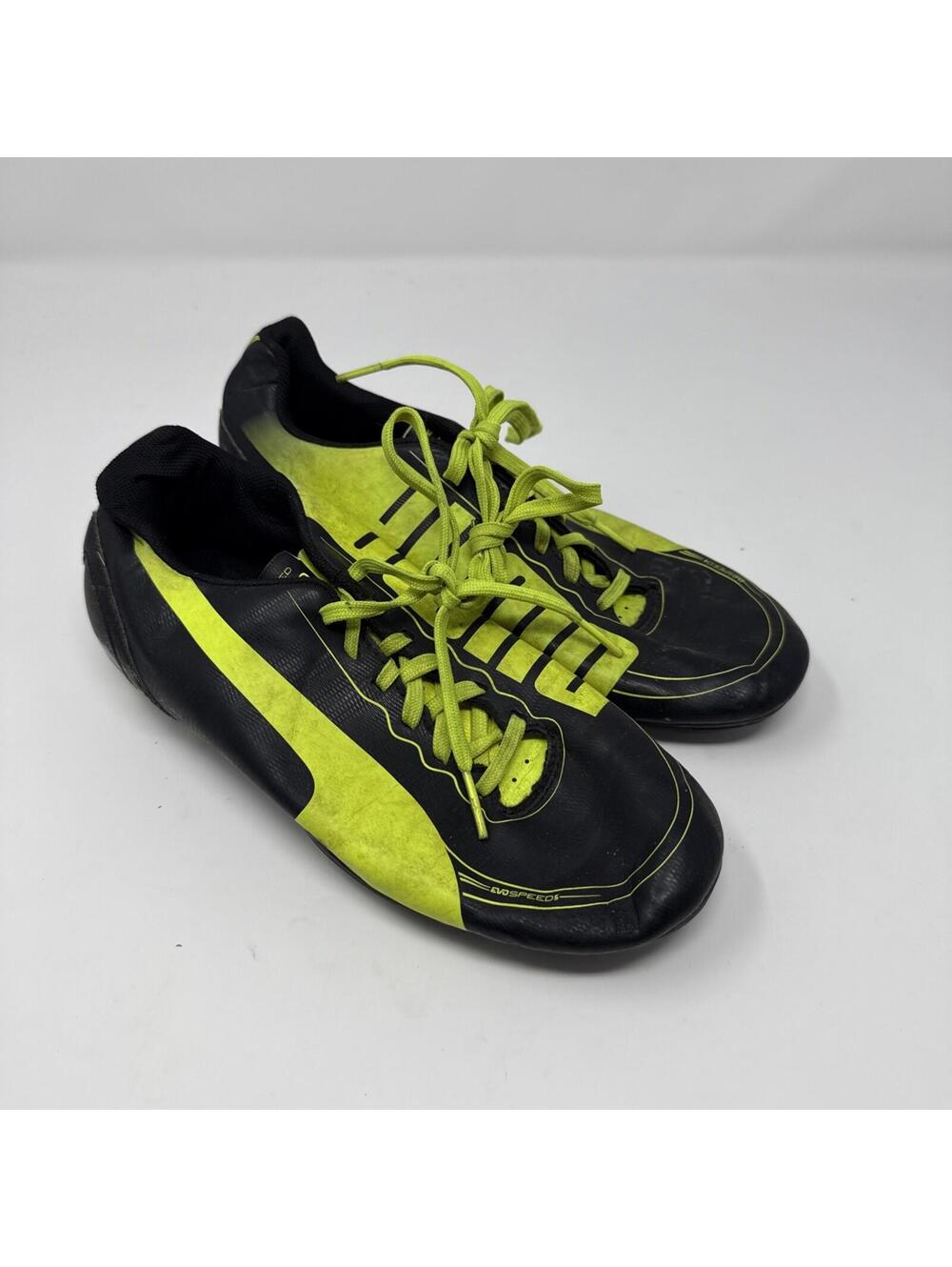 Puma Evo Speed Size 3.5 Black And Lime Cleats
